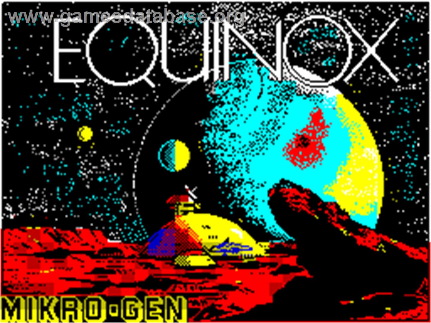 Equinox - Sinclair ZX Spectrum - Artwork - Title Screen
