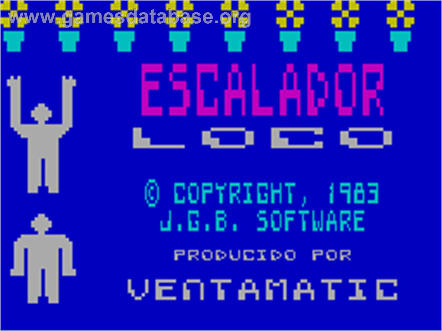 Escalador Loco - Sinclair ZX Spectrum - Artwork - Title Screen