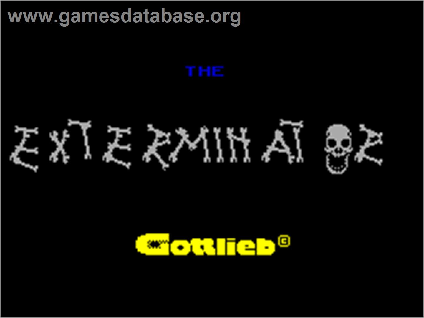 Exterminator - Sinclair ZX Spectrum - Artwork - Title Screen