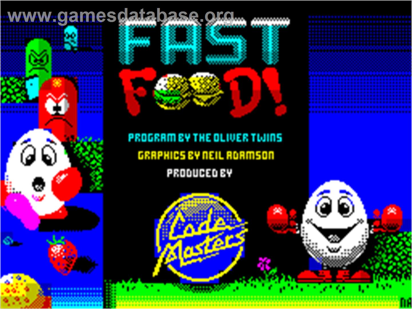 Fast Food - Sinclair ZX Spectrum - Artwork - Title Screen