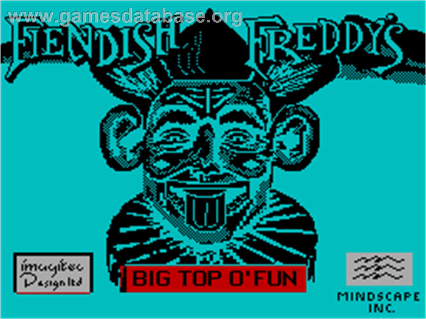 Fiendish Freddy's Big Top O' Fun - Sinclair ZX Spectrum - Artwork - Title Screen