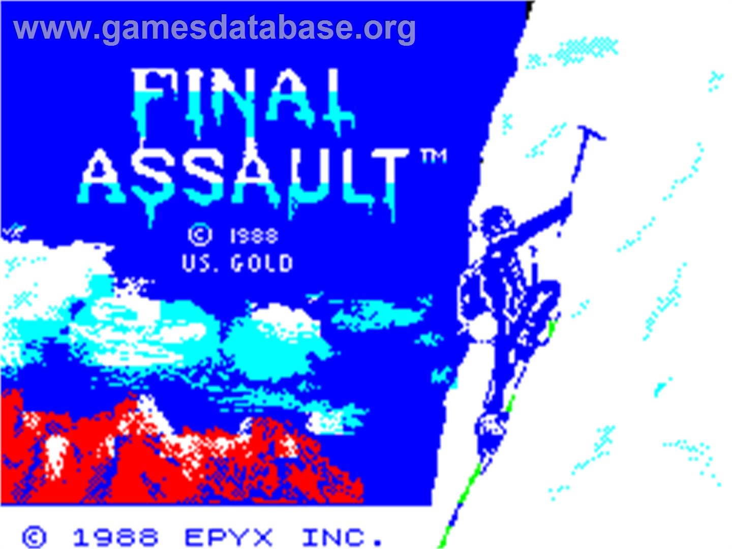 Final Assault - Sinclair ZX Spectrum - Artwork - Title Screen