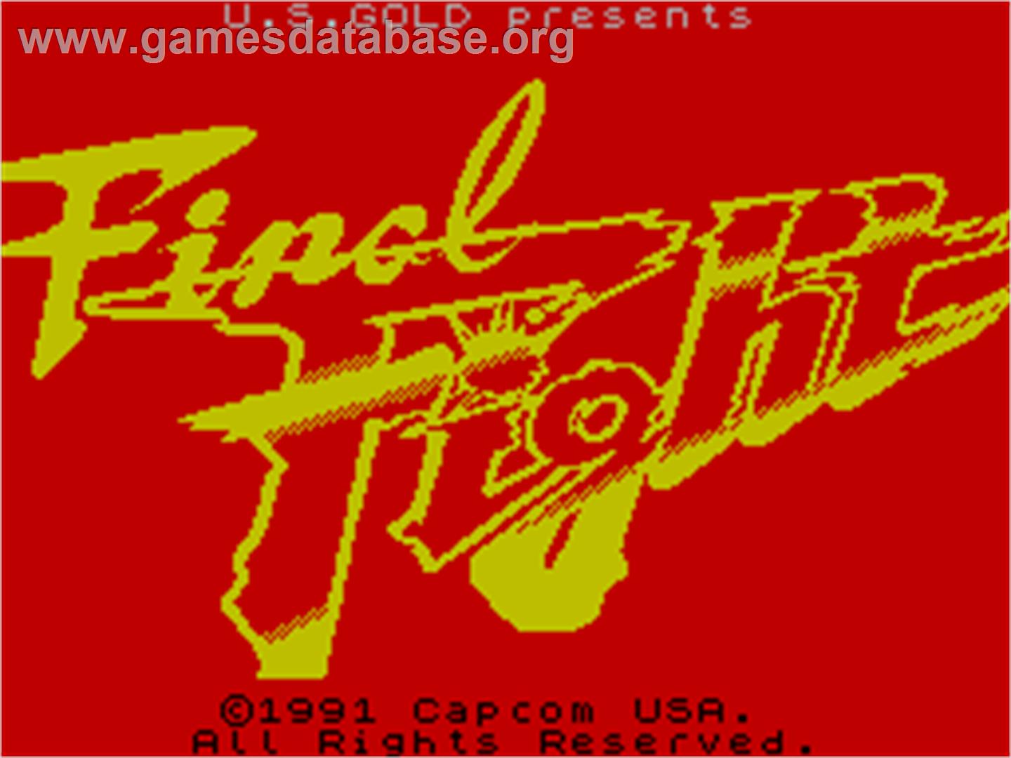 Final Fight - Sinclair ZX Spectrum - Artwork - Title Screen
