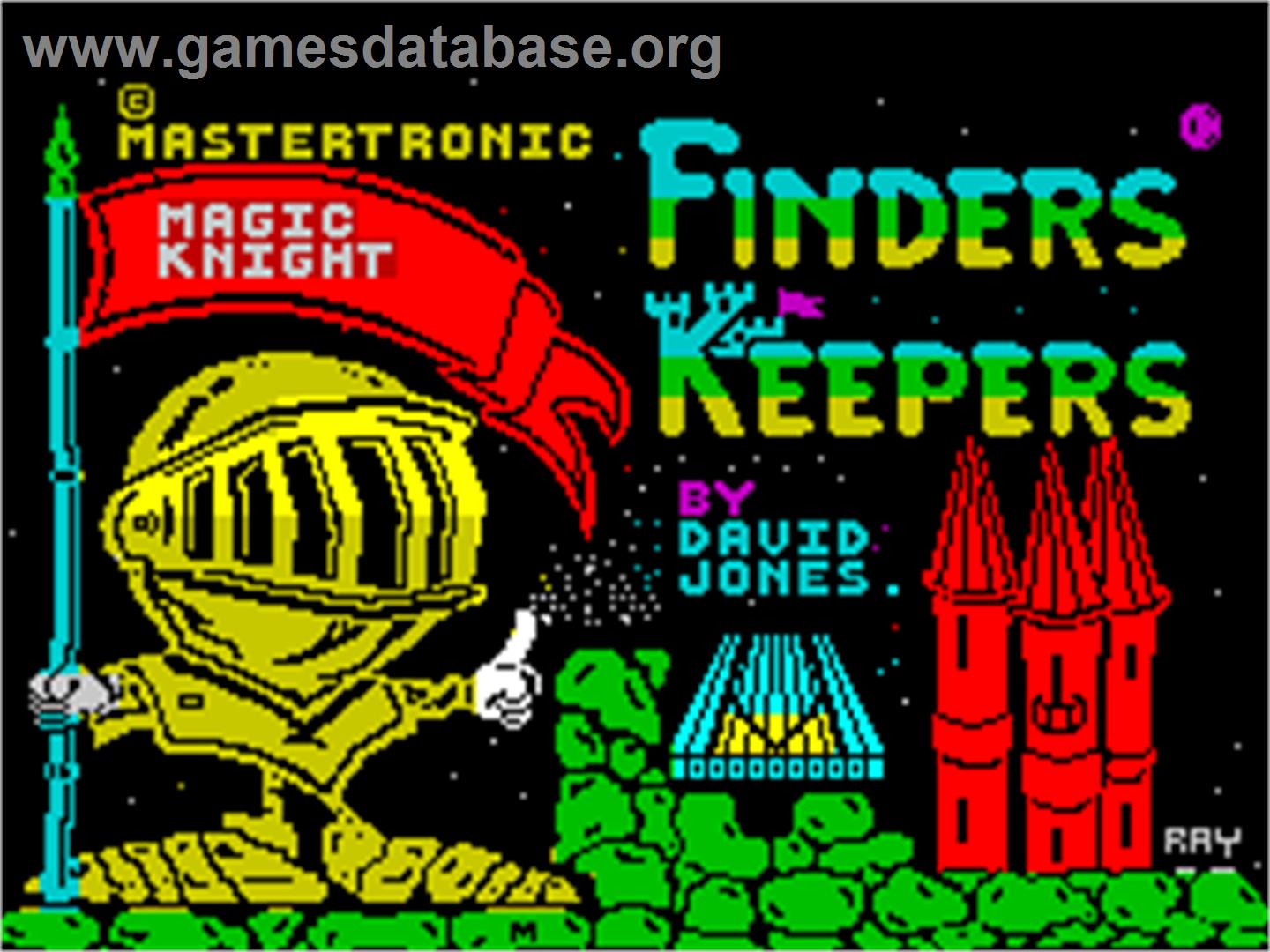 Finders Keepers - Sinclair ZX Spectrum - Artwork - Title Screen
