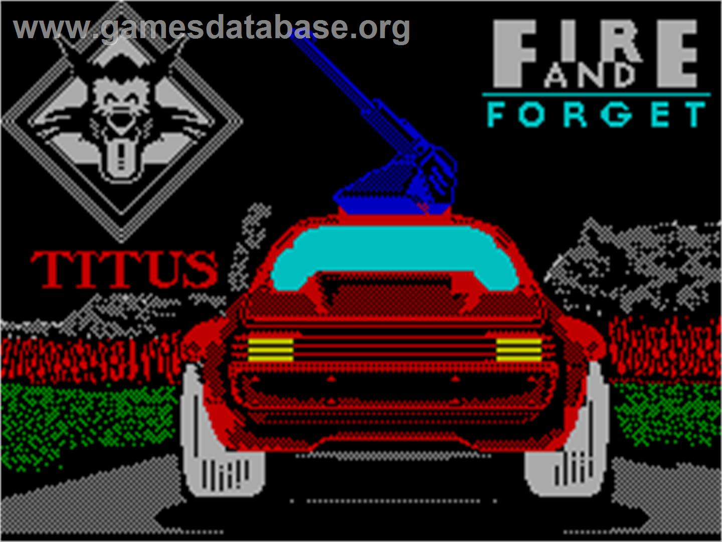 Fire and Forget 2: The Death Convoy - Sinclair ZX Spectrum - Artwork - Title Screen