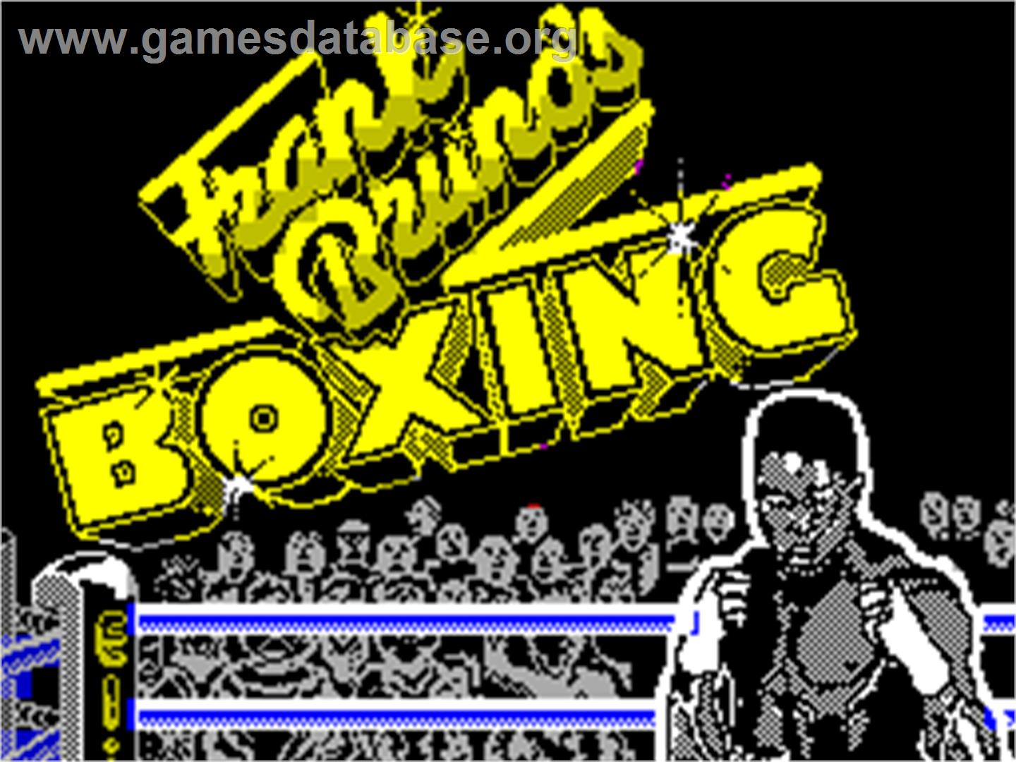 Frank Bruno's Boxing - Sinclair ZX Spectrum - Artwork - Title Screen