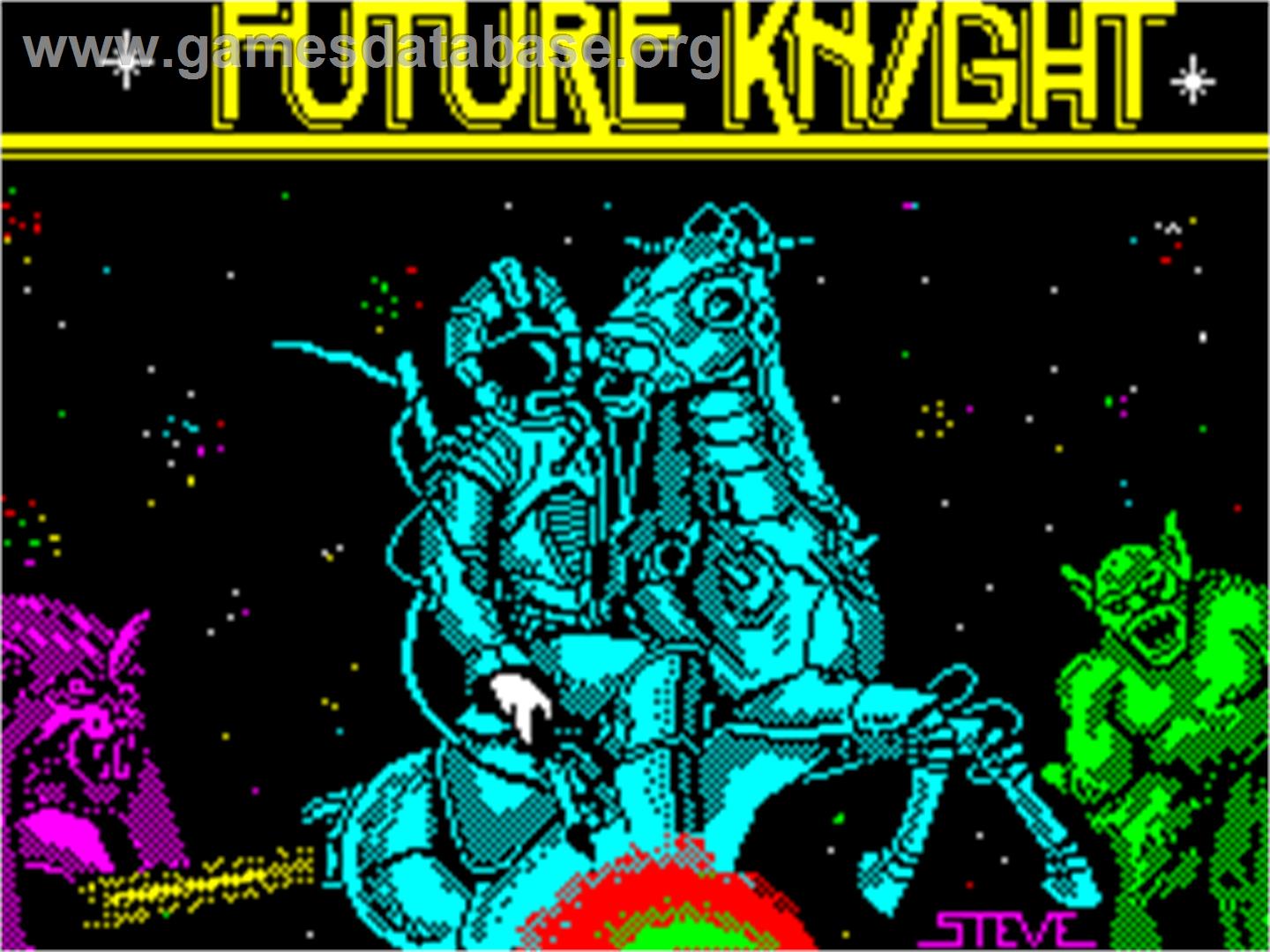 Future Knight - Sinclair ZX Spectrum - Artwork - Title Screen