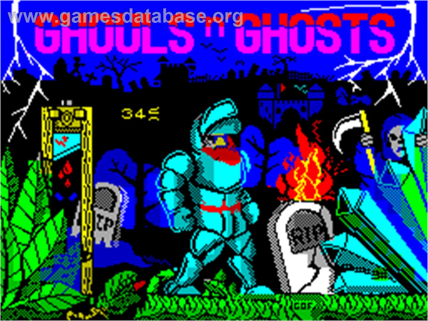 Ghouls 'N Ghosts - Sinclair ZX Spectrum - Artwork - Title Screen
