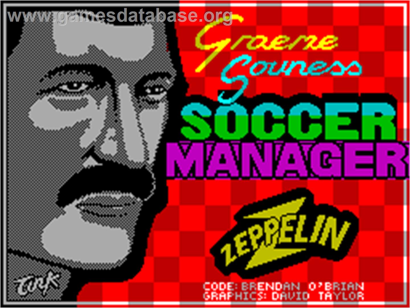 Graeme Souness Soccer Manager - Sinclair ZX Spectrum - Artwork - Title Screen