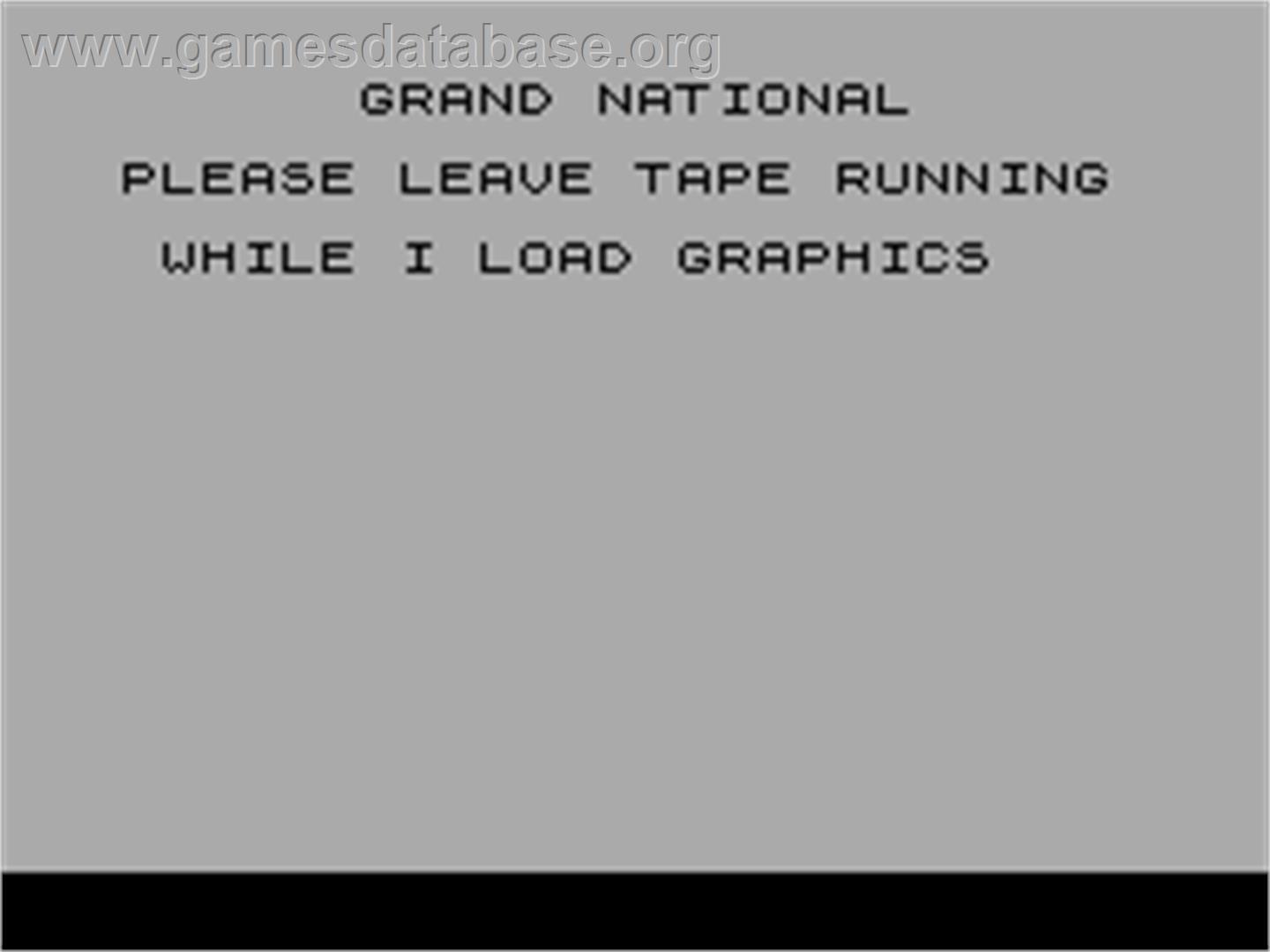 Grand National - Sinclair ZX Spectrum - Artwork - Title Screen