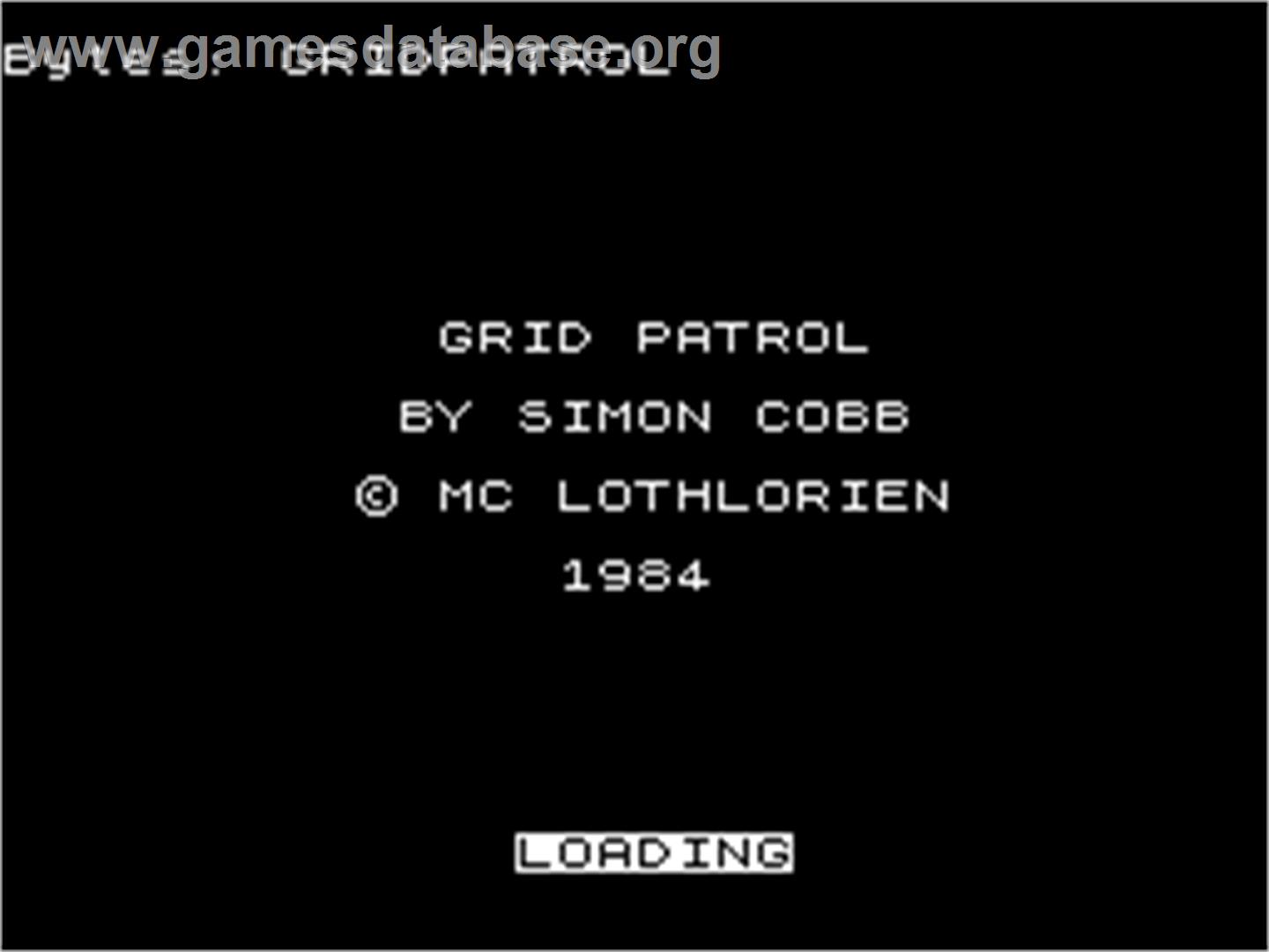 Grid Run And Pontoon - Sinclair ZX Spectrum - Artwork - Title Screen
