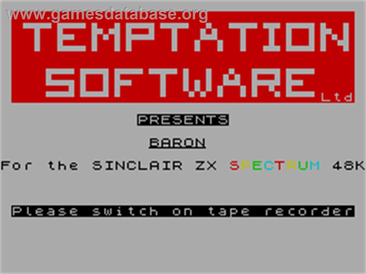 Gyron - Sinclair ZX Spectrum - Artwork - Title Screen