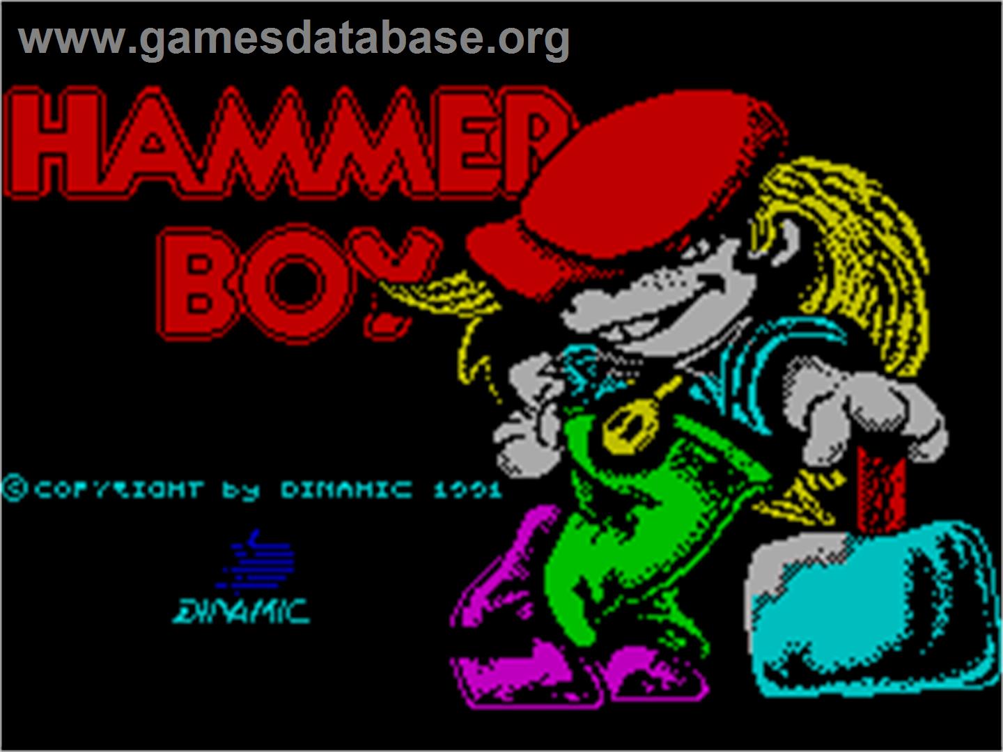 Hammer Boy - Sinclair ZX Spectrum - Artwork - Title Screen