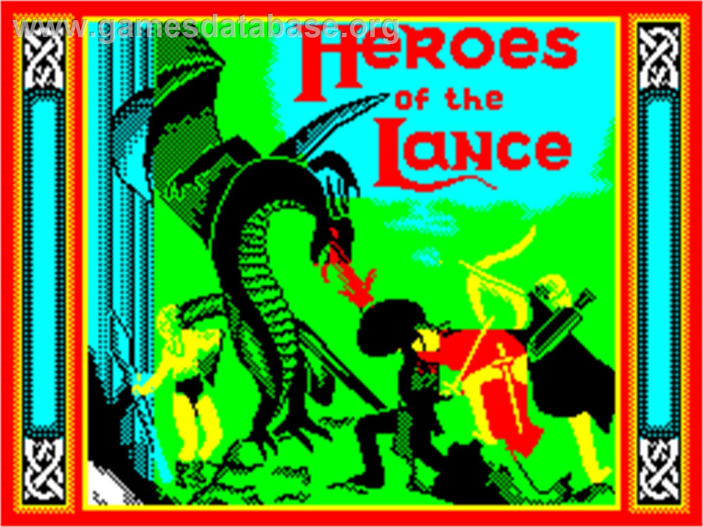 Heroes of the Lance - Sinclair ZX Spectrum - Artwork - Title Screen