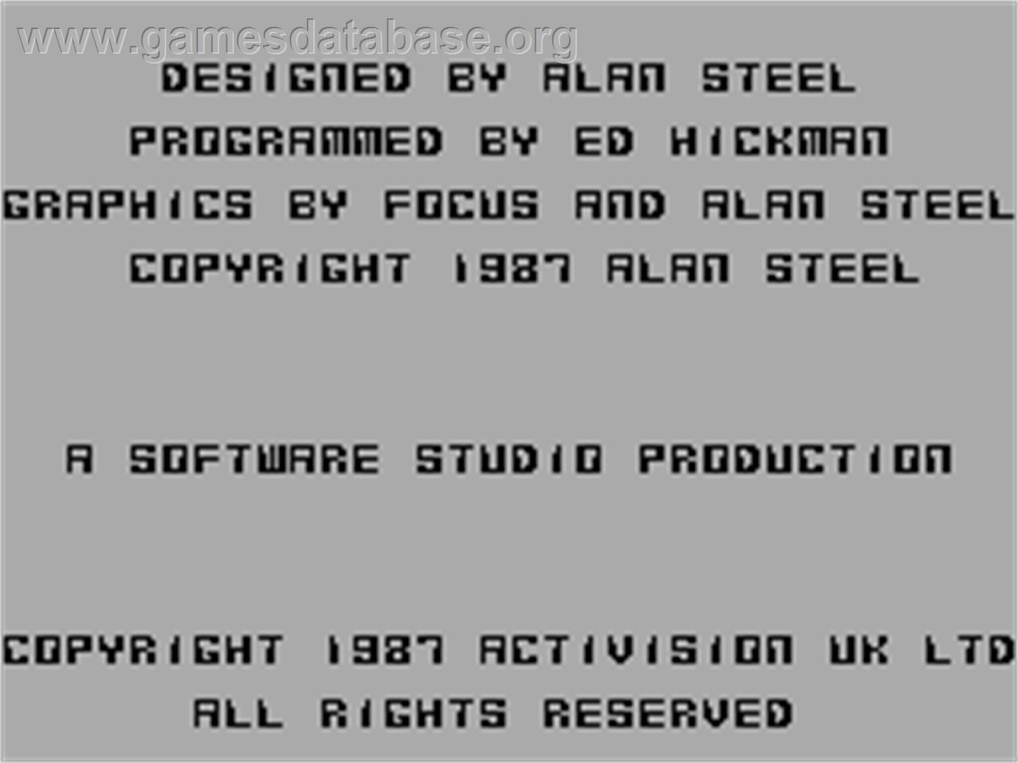 High Frontier - Sinclair ZX Spectrum - Artwork - Title Screen