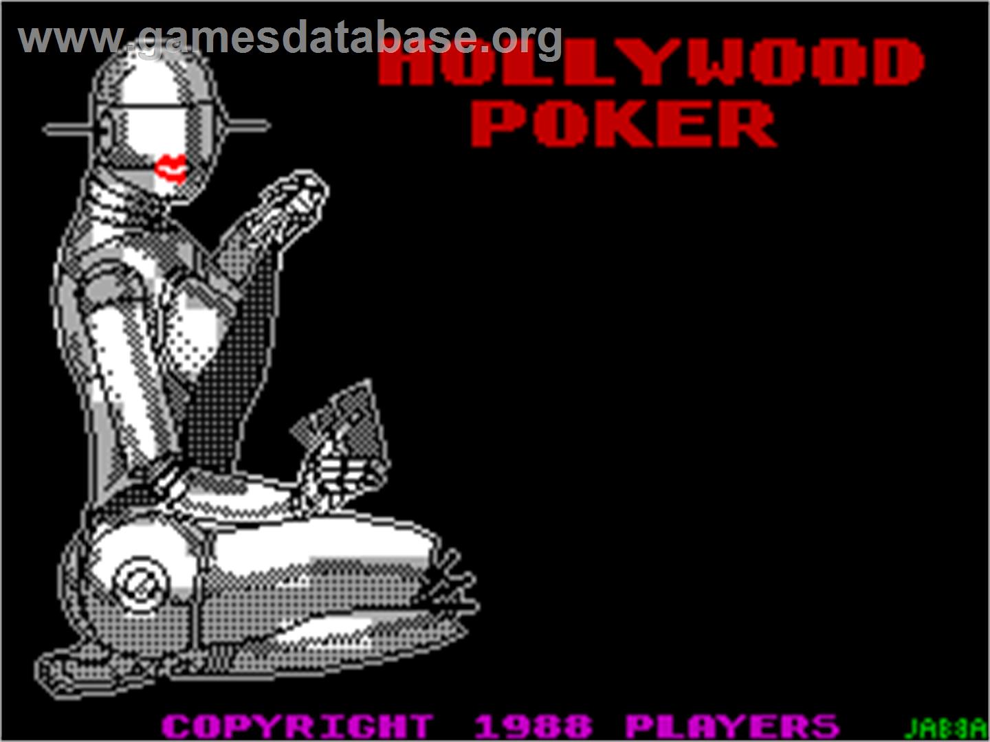 Hollywood Poker - Sinclair ZX Spectrum - Artwork - Title Screen