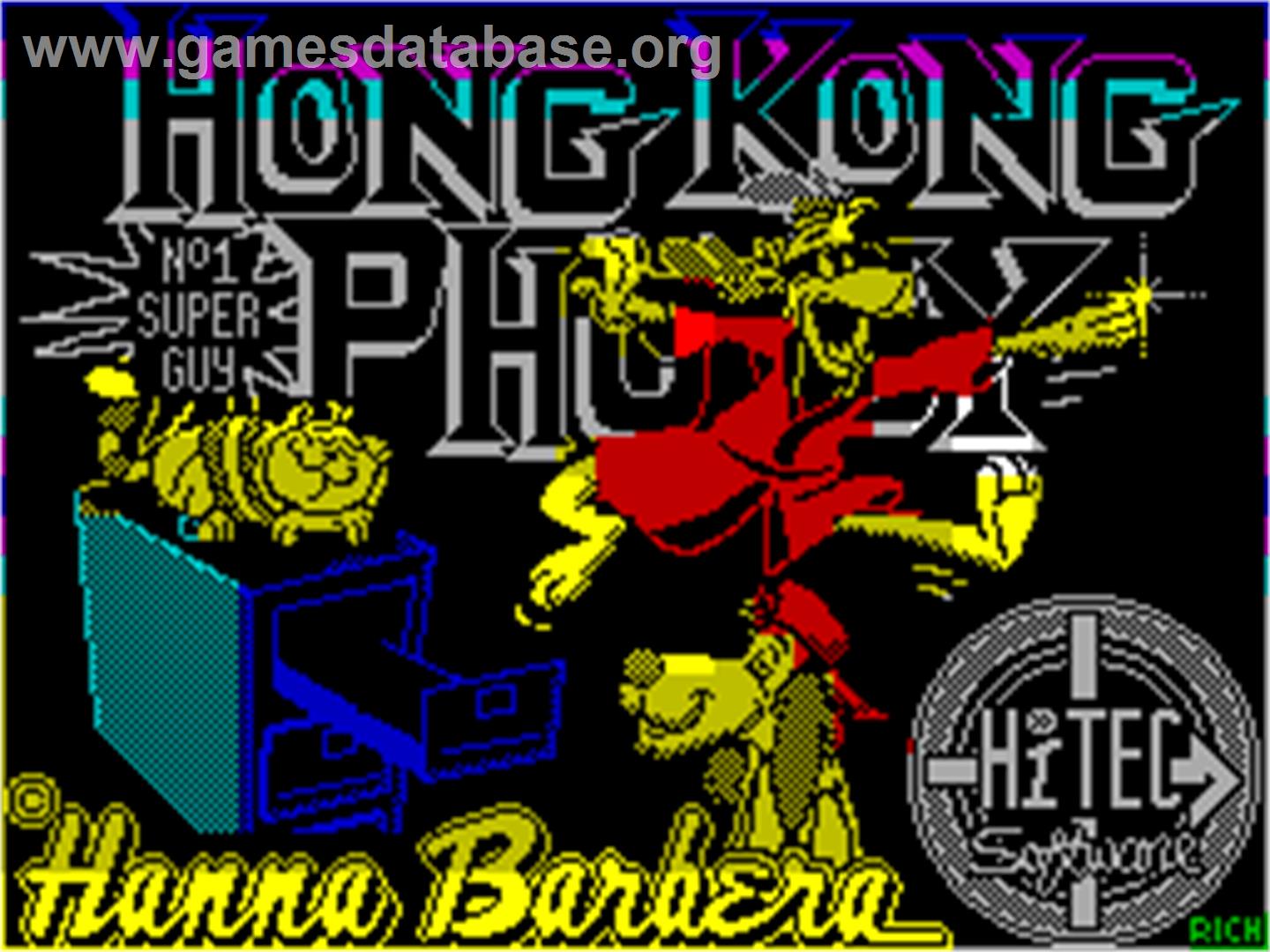 Hong Kong Phooey: No.1 Super Guy - Sinclair ZX Spectrum - Artwork - Title Screen