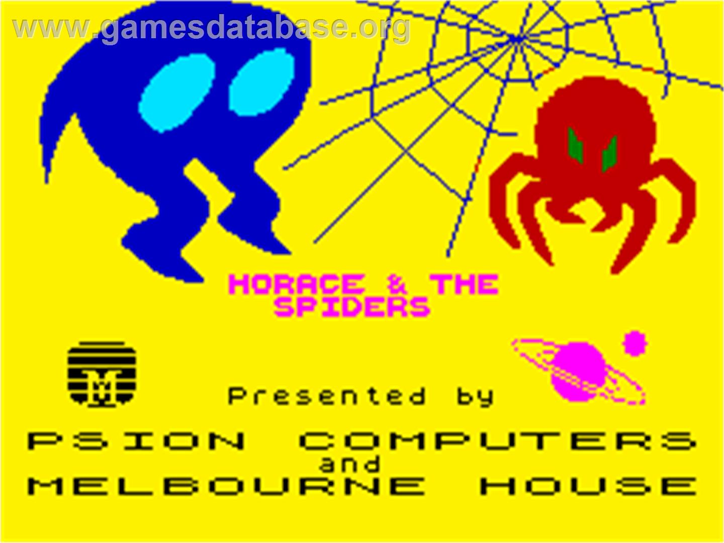 Horace & The Spiders - Sinclair ZX Spectrum - Artwork - Title Screen