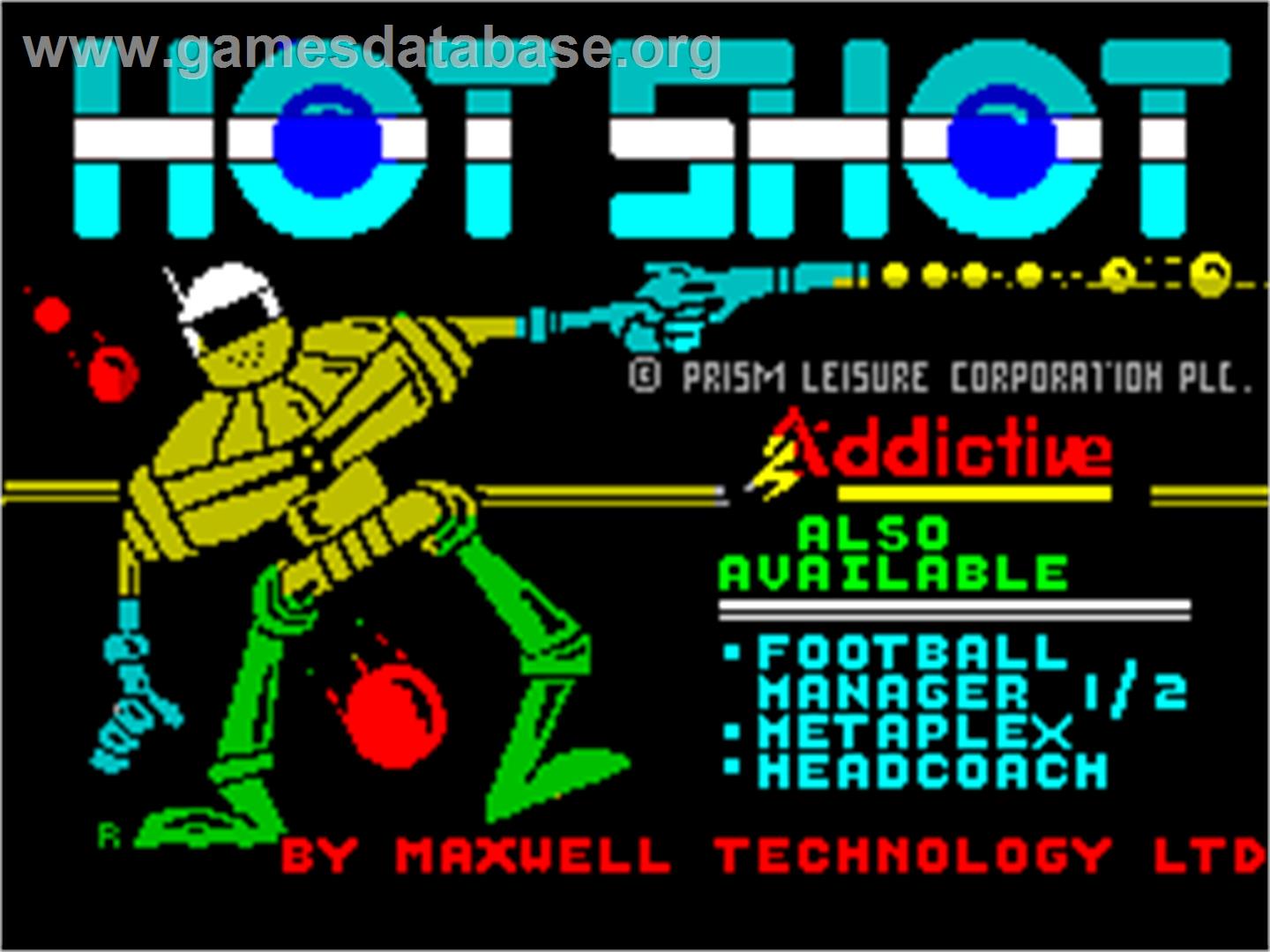 Hotshot - Sinclair ZX Spectrum - Artwork - Title Screen