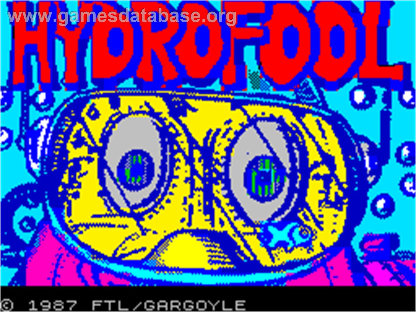 Hydrofool - Sinclair ZX Spectrum - Artwork - Title Screen