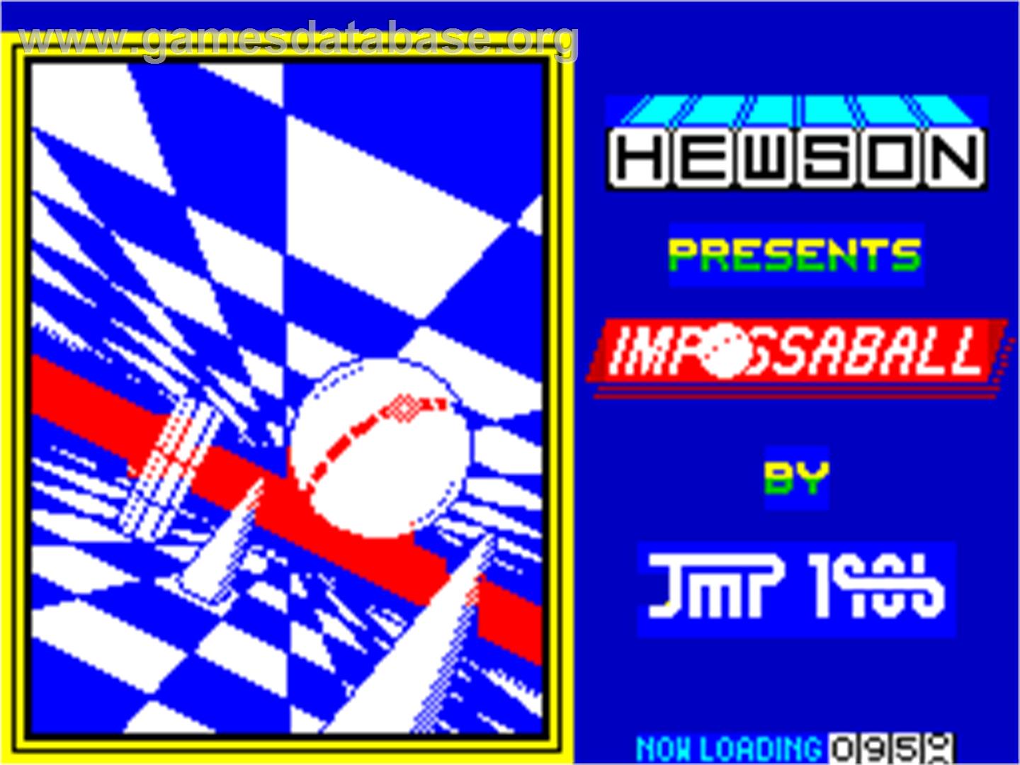 Impossaball - Sinclair ZX Spectrum - Artwork - Title Screen