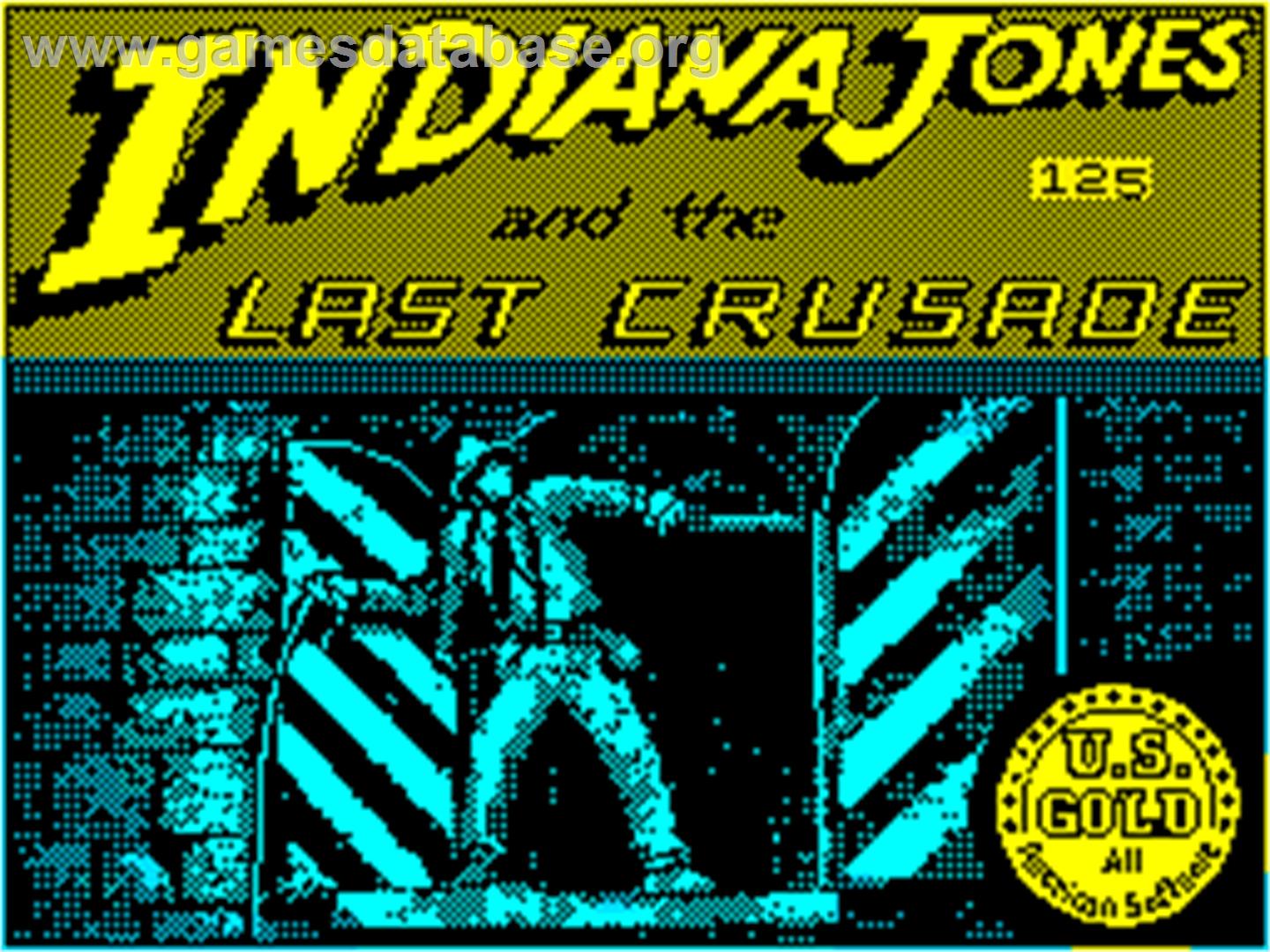 Indiana Jones and the Last Crusade: The Action Game - Sinclair ZX Spectrum - Artwork - Title Screen