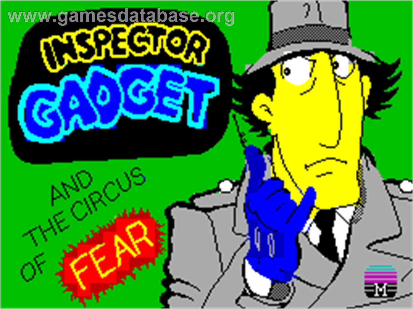Inspector Gadget and the Circus of Fear - Sinclair ZX Spectrum - Artwork - Title Screen