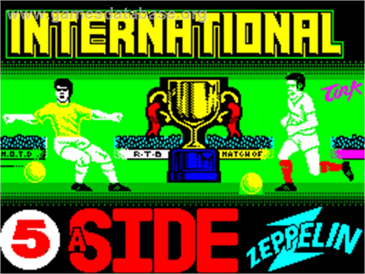 International 5-A-Side - Sinclair ZX Spectrum - Artwork - Title Screen