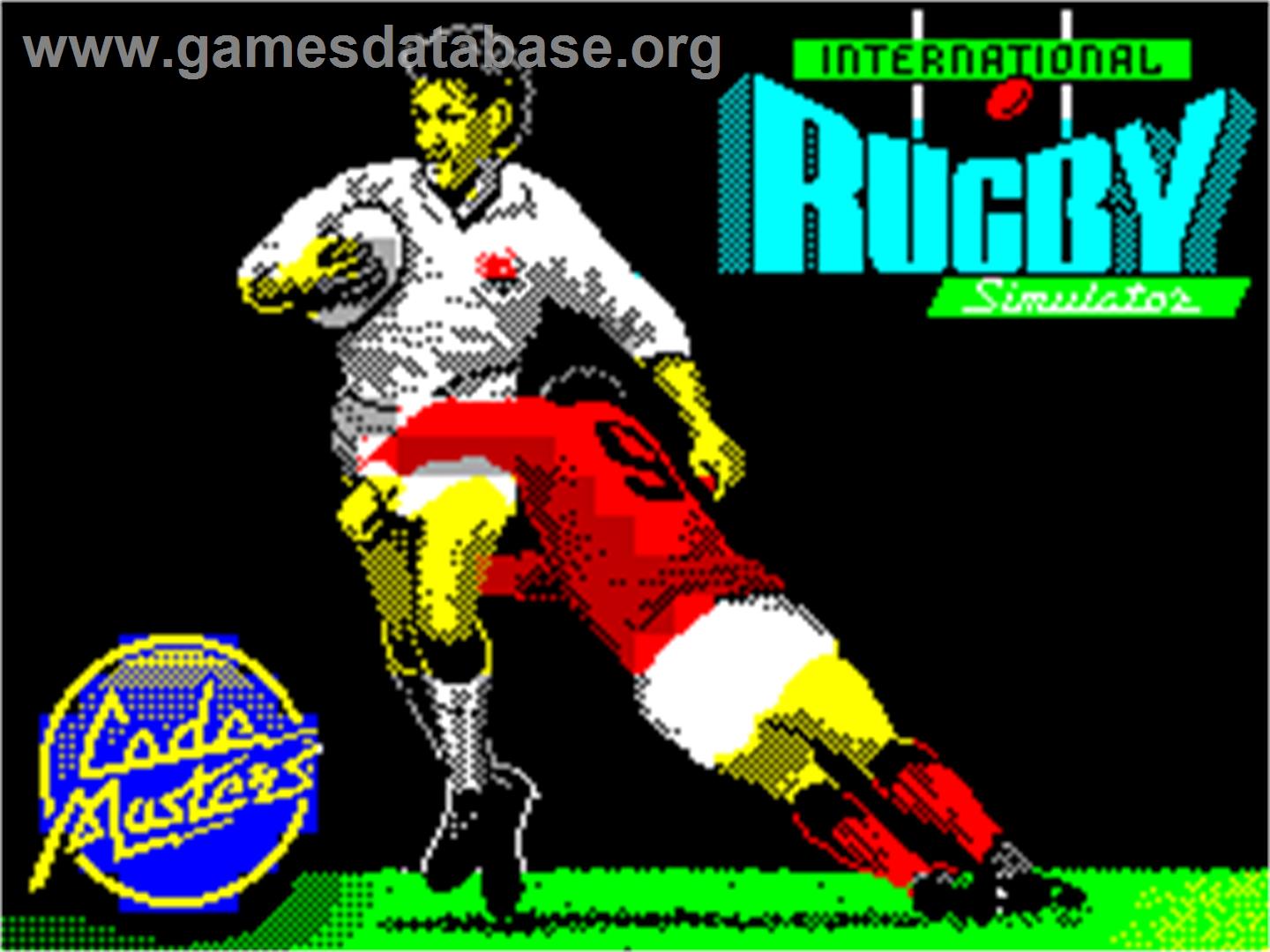 International Rugby Simulator - Sinclair ZX Spectrum - Artwork - Title Screen