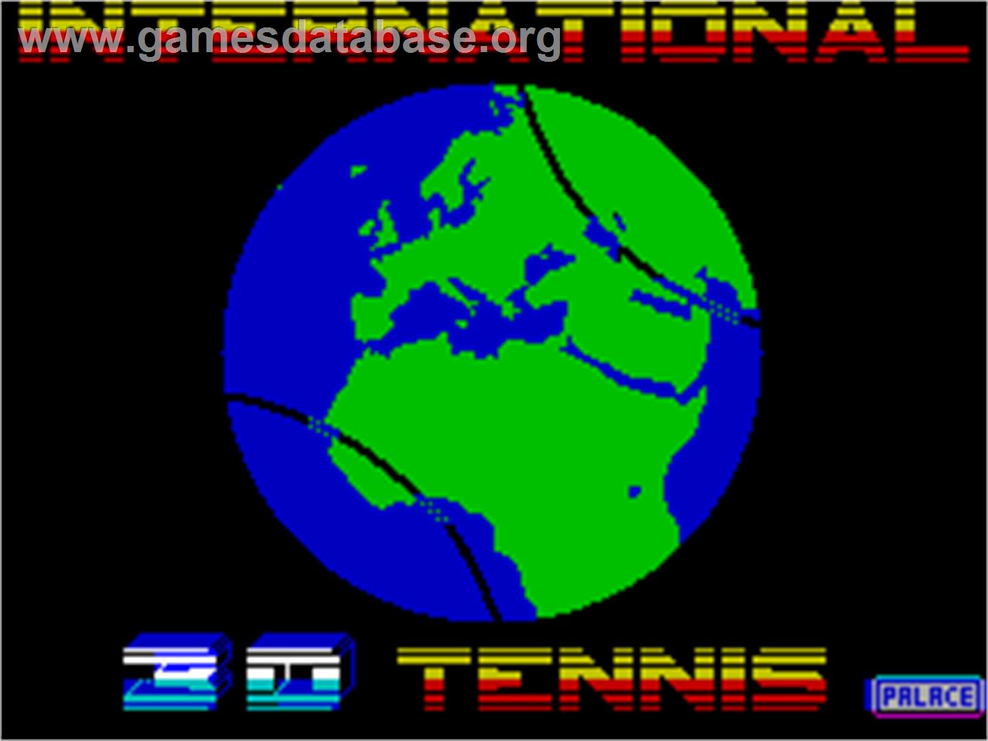 International Tennis - Sinclair ZX Spectrum - Artwork - Title Screen