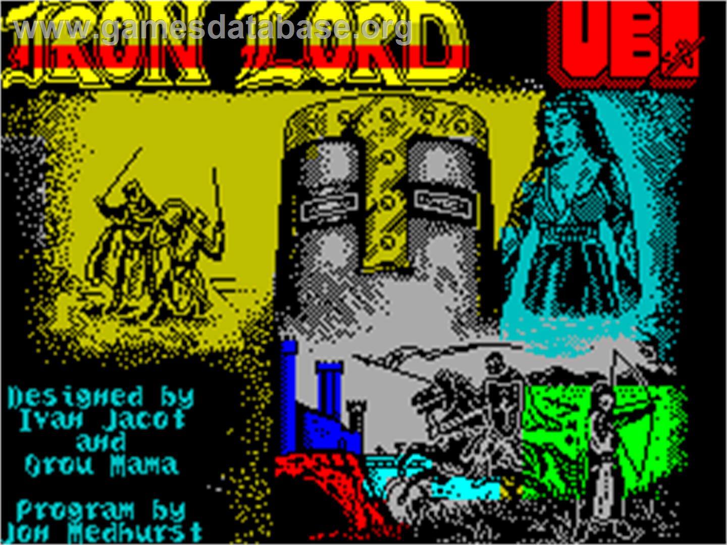 Iron Lord - Sinclair ZX Spectrum - Artwork - Title Screen
