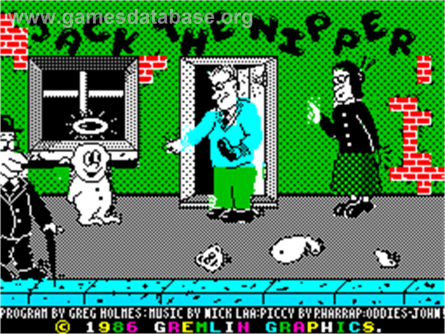 Jack the Nipper - Sinclair ZX Spectrum - Artwork - Title Screen