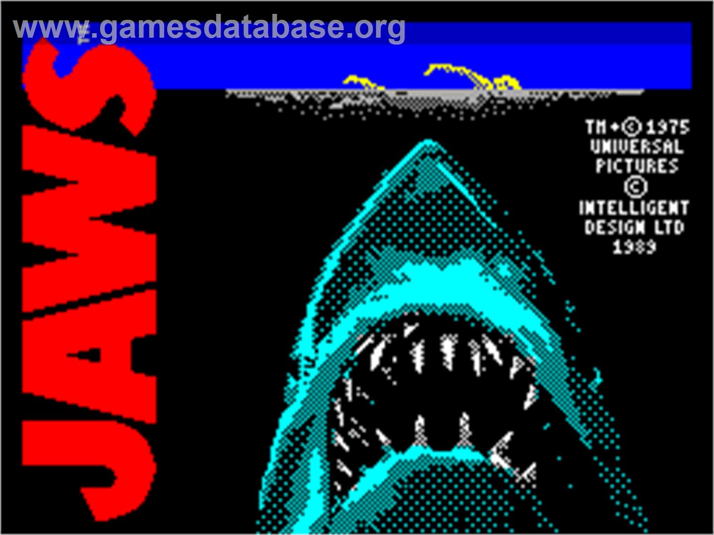 Jaws: The Computer Game - Sinclair ZX Spectrum - Artwork - Title Screen