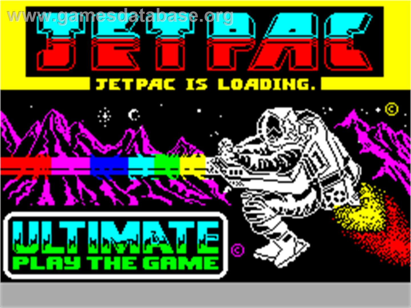 Jetpac - Sinclair ZX Spectrum - Artwork - Title Screen