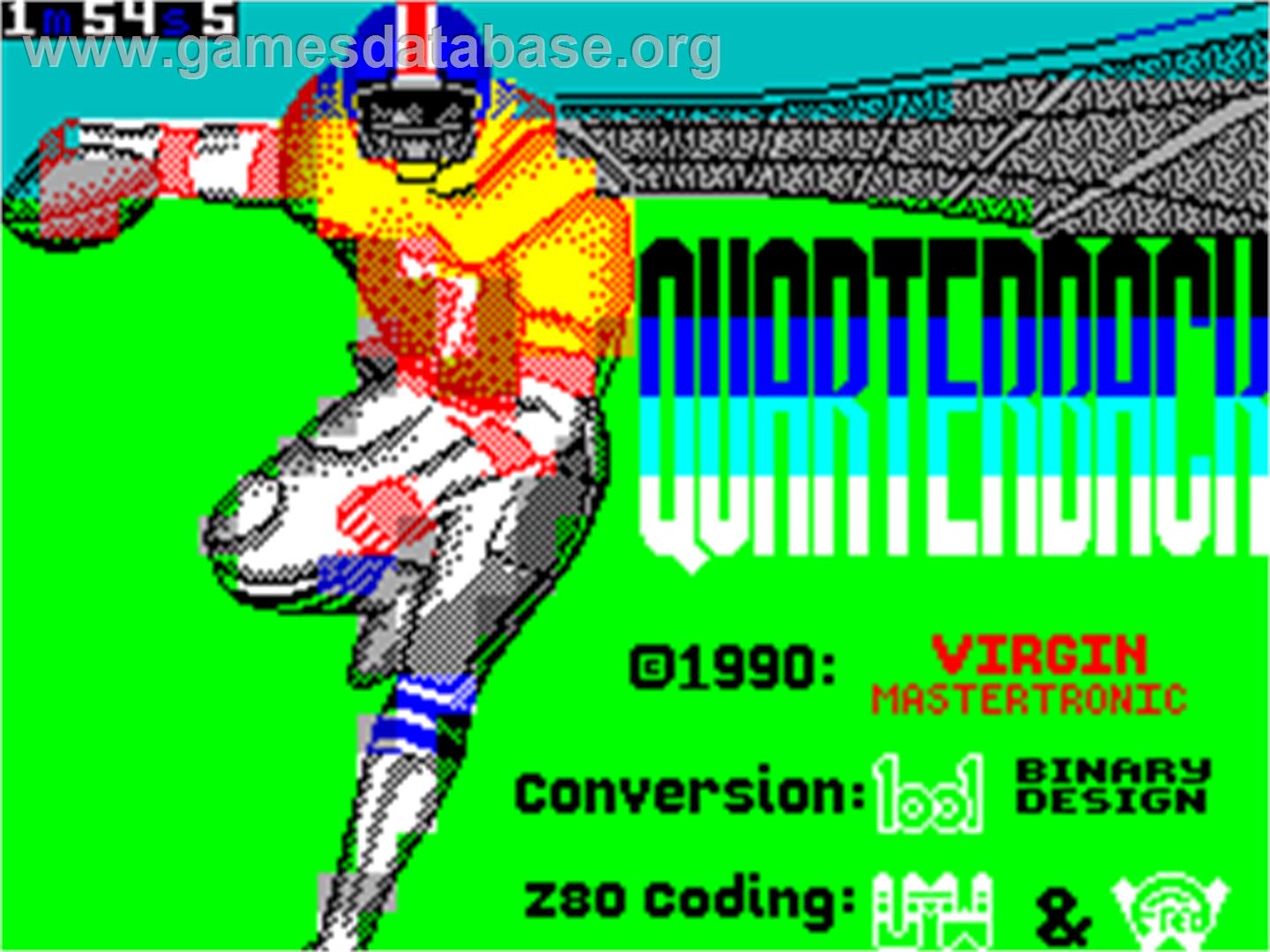 John Elway's Quarterback - Sinclair ZX Spectrum - Artwork - Title Screen