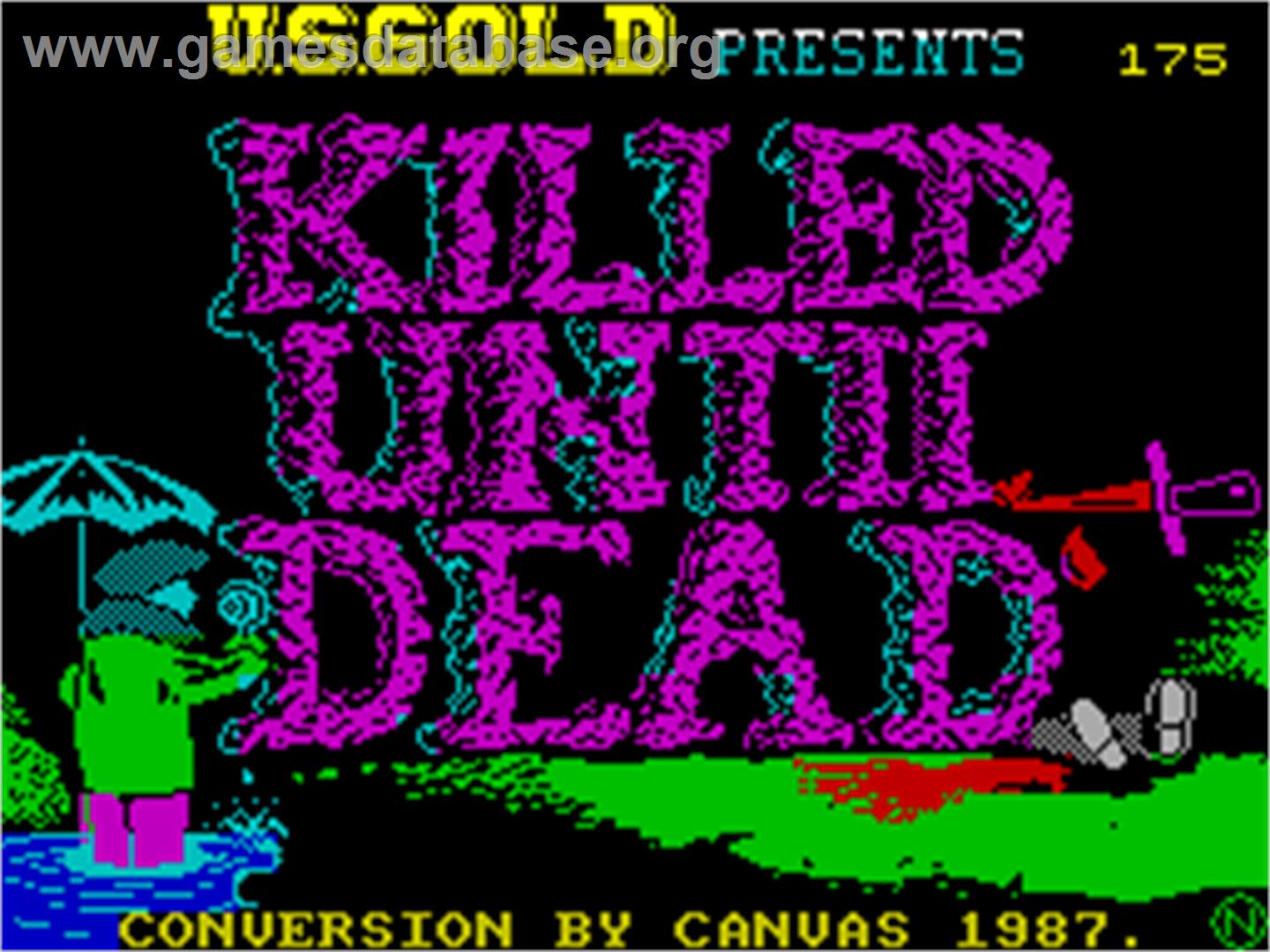 Killed Until Dead - Sinclair ZX Spectrum - Artwork - Title Screen