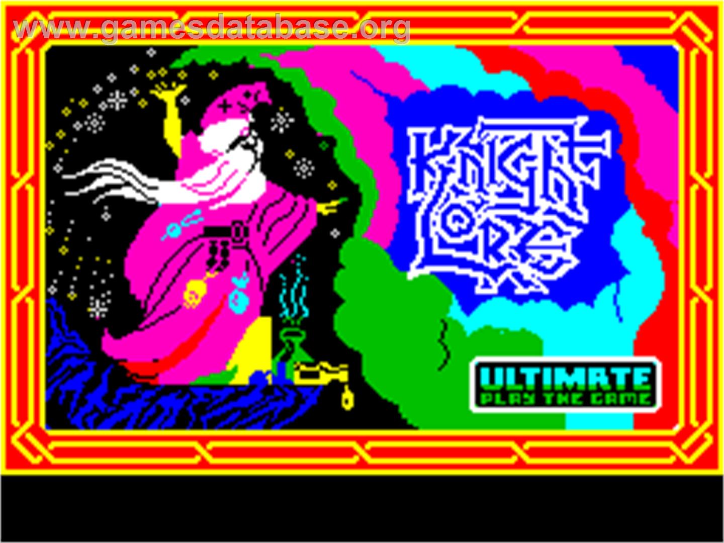 Knight Lore - Sinclair ZX Spectrum - Artwork - Title Screen
