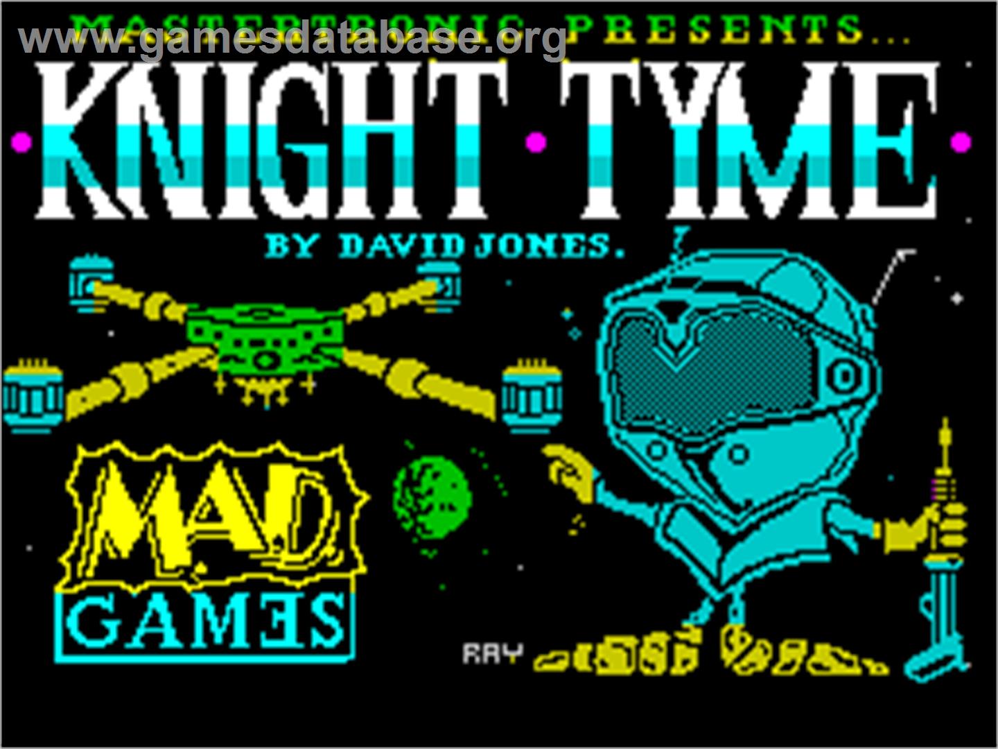 Knight Tyme - Sinclair ZX Spectrum - Artwork - Title Screen