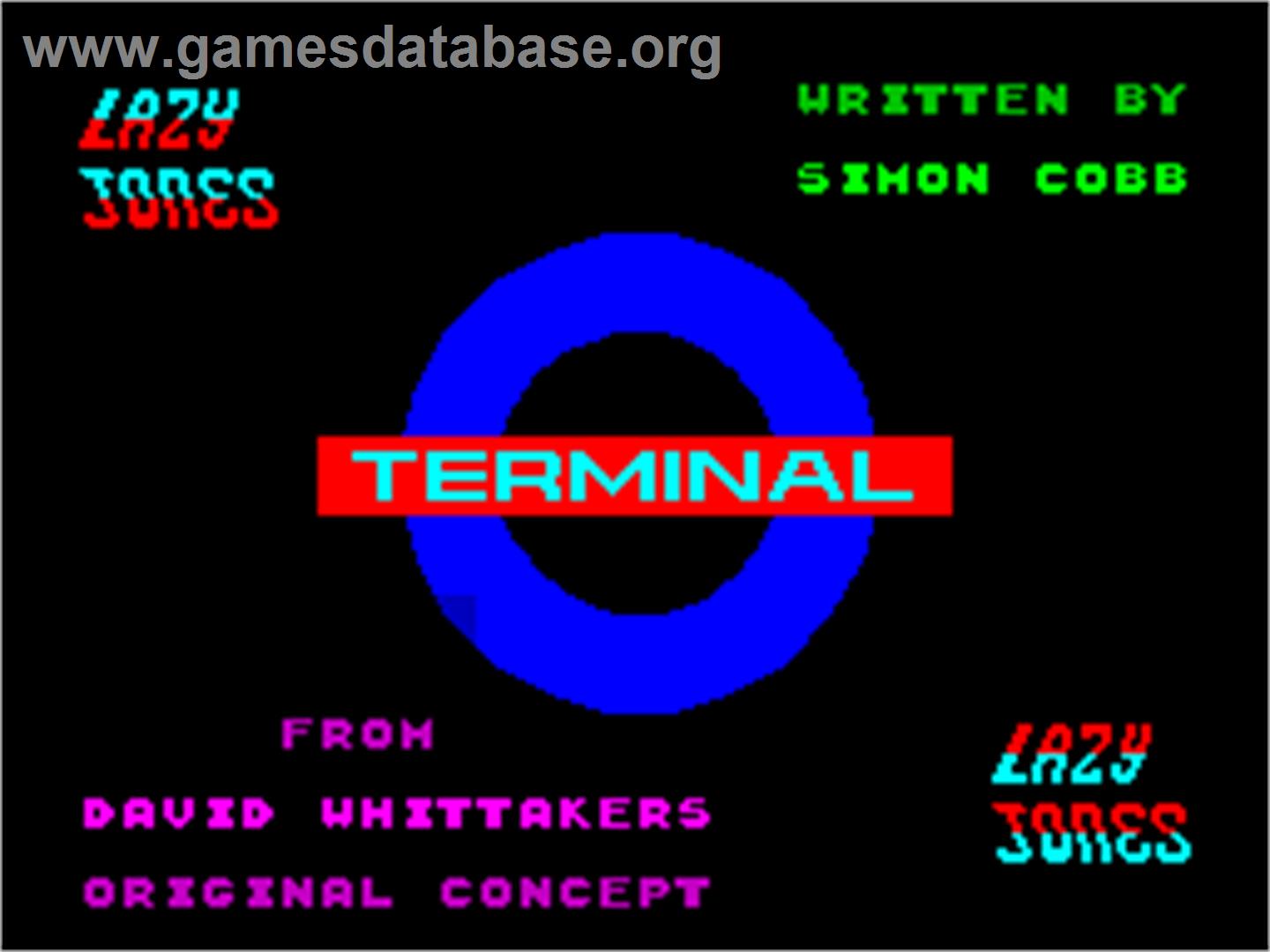 Lazy Jones - Sinclair ZX Spectrum - Artwork - Title Screen