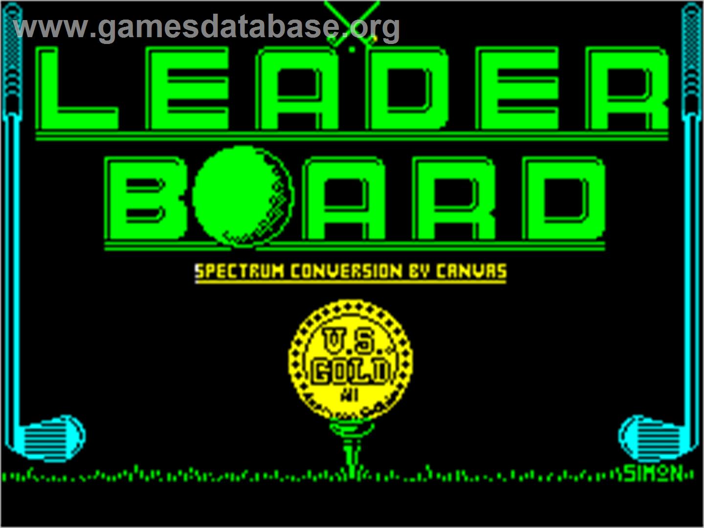 Leader Board - Sinclair ZX Spectrum - Artwork - Title Screen