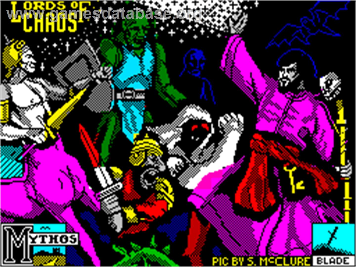 Lords of Chaos - Sinclair ZX Spectrum - Artwork - Title Screen