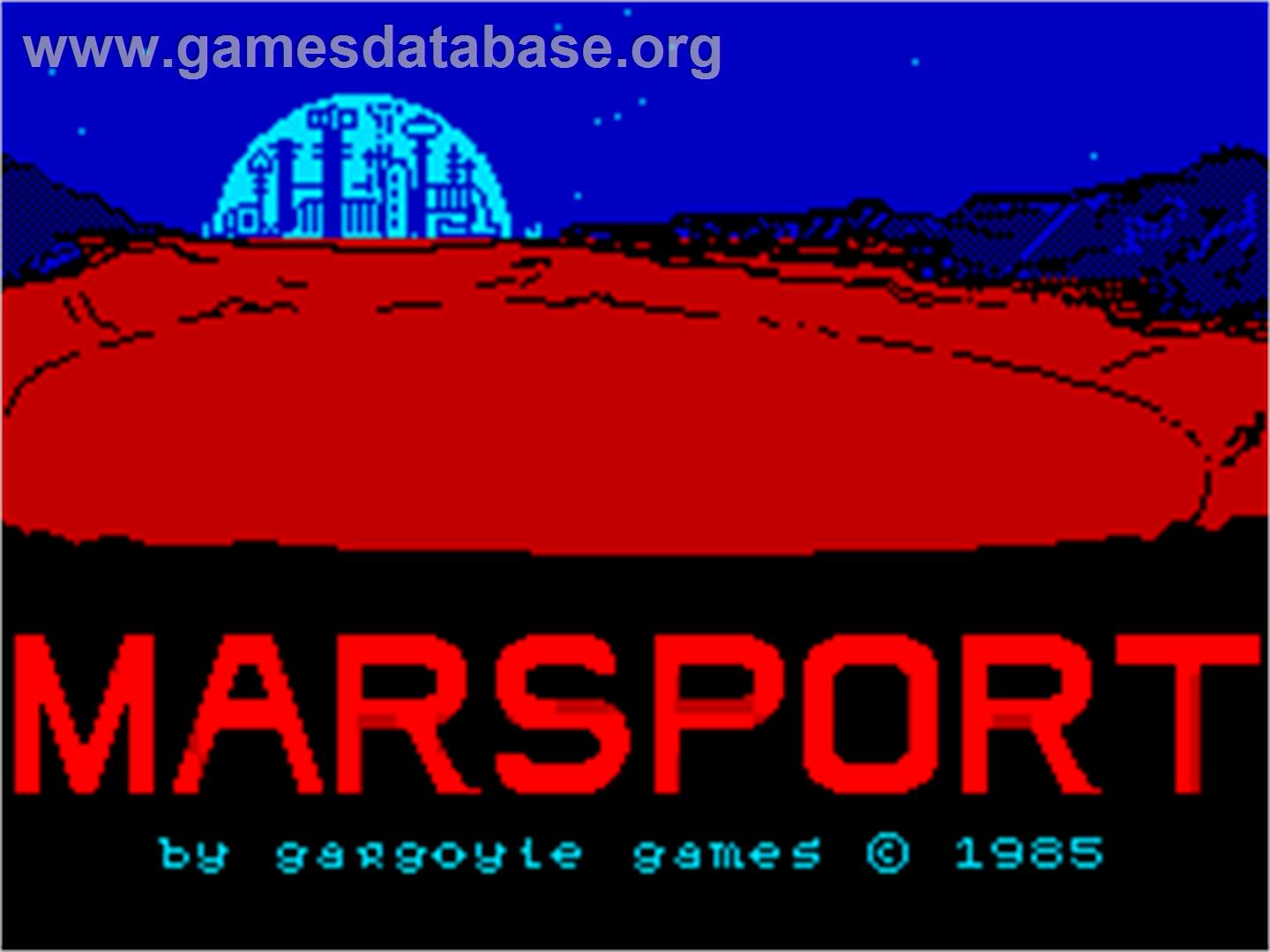 Marsport - Sinclair ZX Spectrum - Artwork - Title Screen