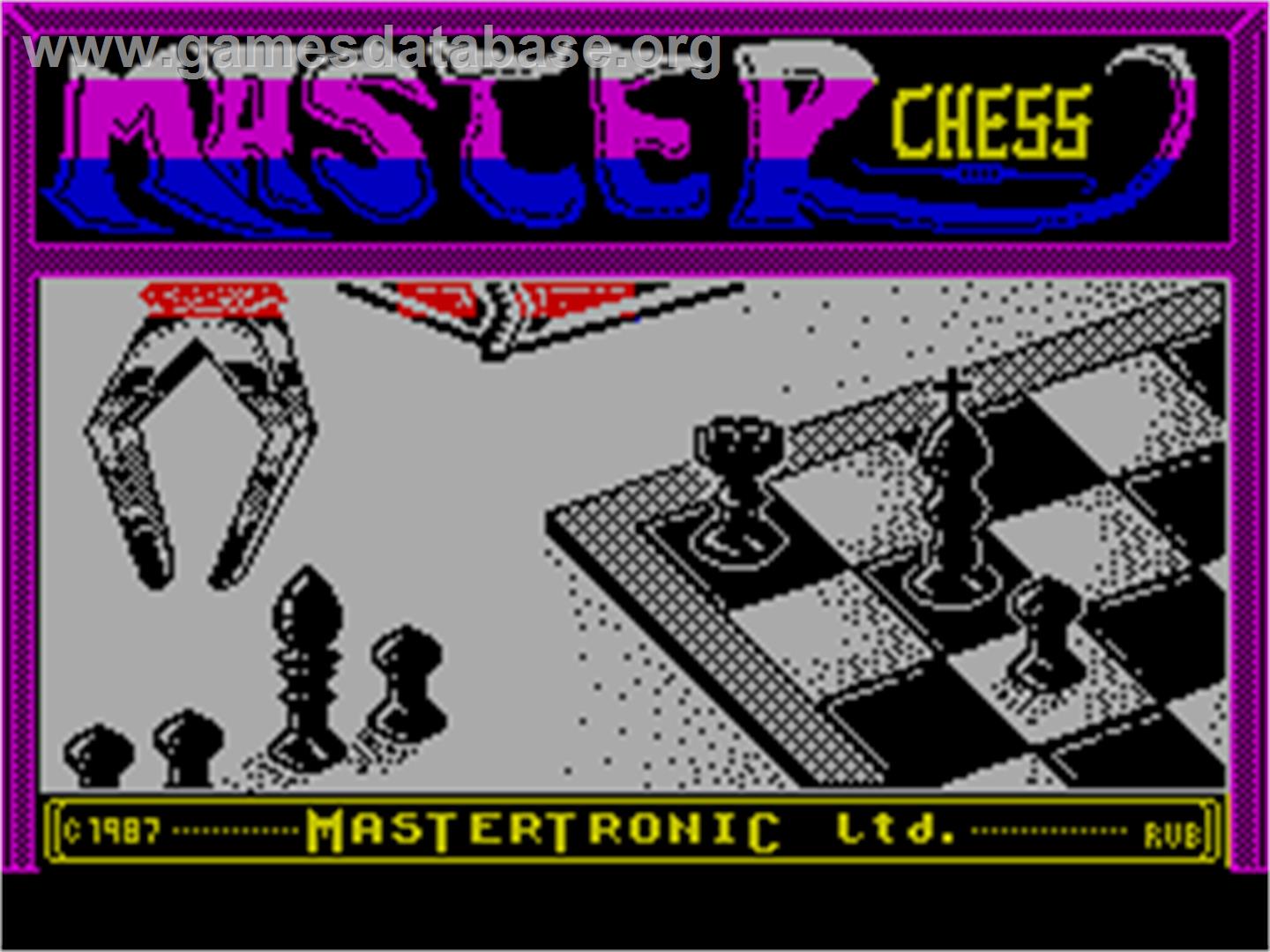 Master Chess - Sinclair ZX Spectrum - Artwork - Title Screen