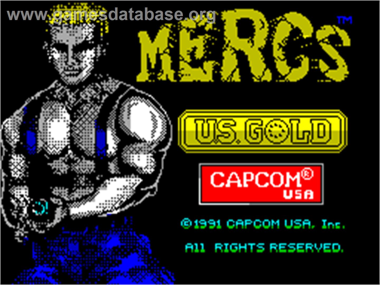 Mercs - Sinclair ZX Spectrum - Artwork - Title Screen