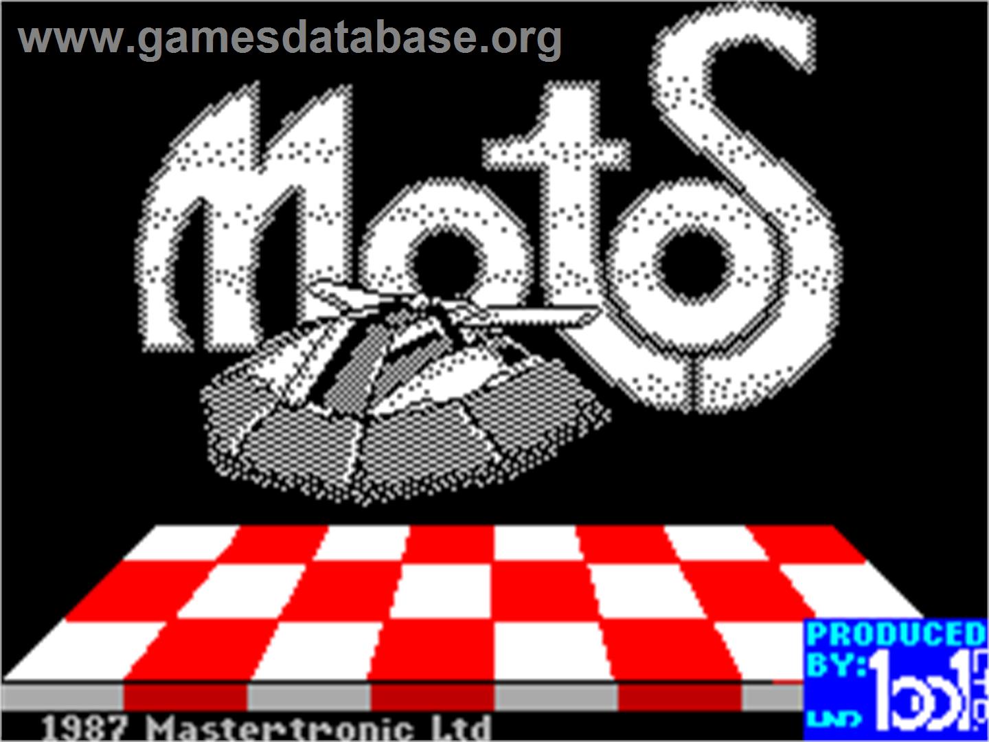 Motos - Sinclair ZX Spectrum - Artwork - Title Screen