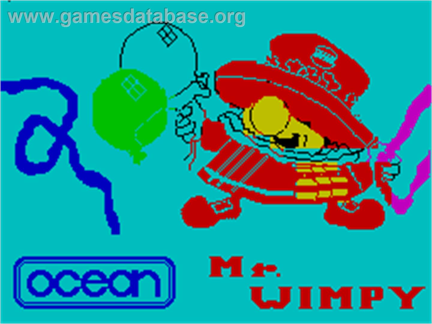 Mr. Wimpy: The Hamburger Game - Sinclair ZX Spectrum - Artwork - Title Screen