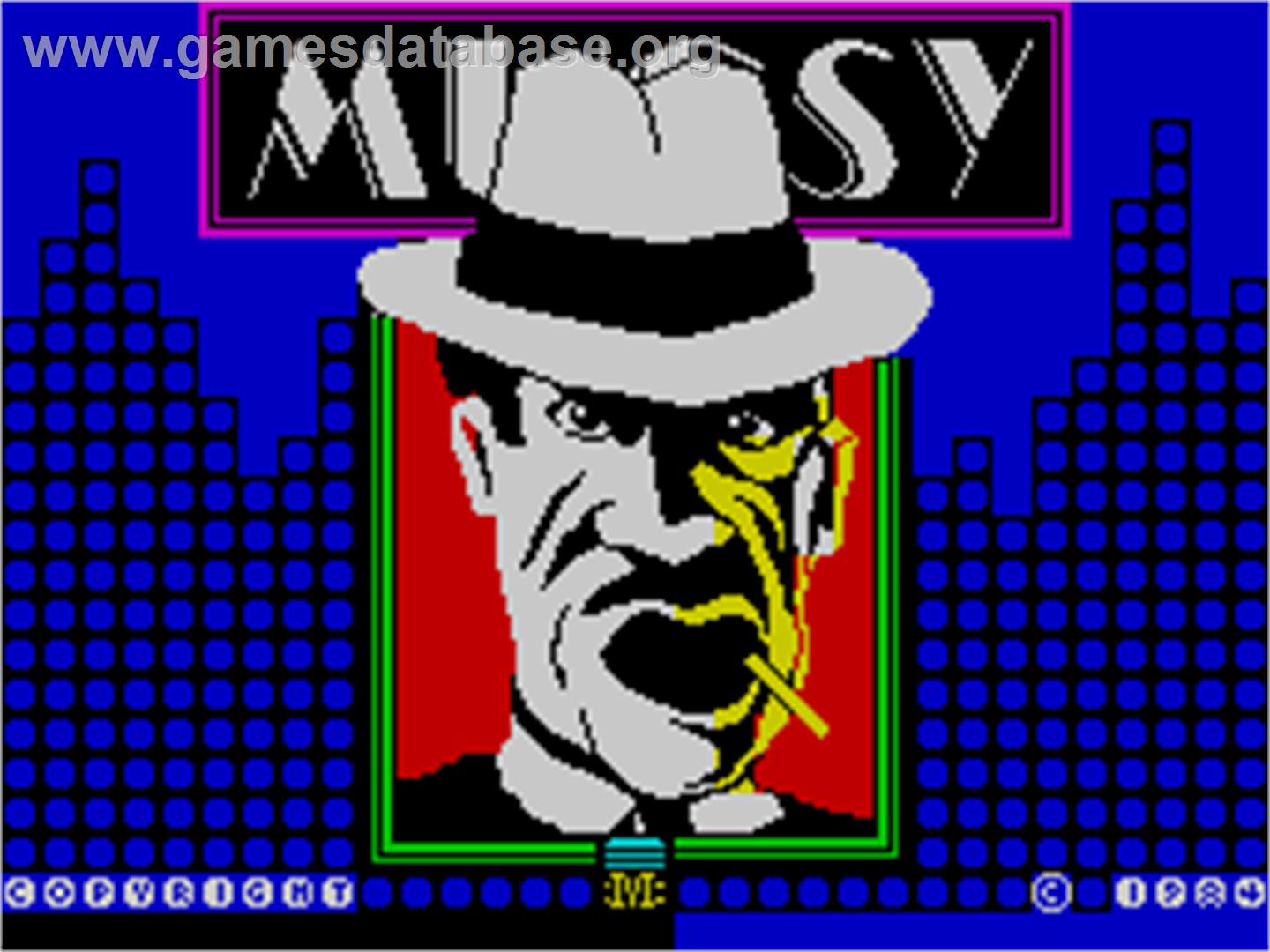 Mugsy - Sinclair ZX Spectrum - Artwork - Title Screen
