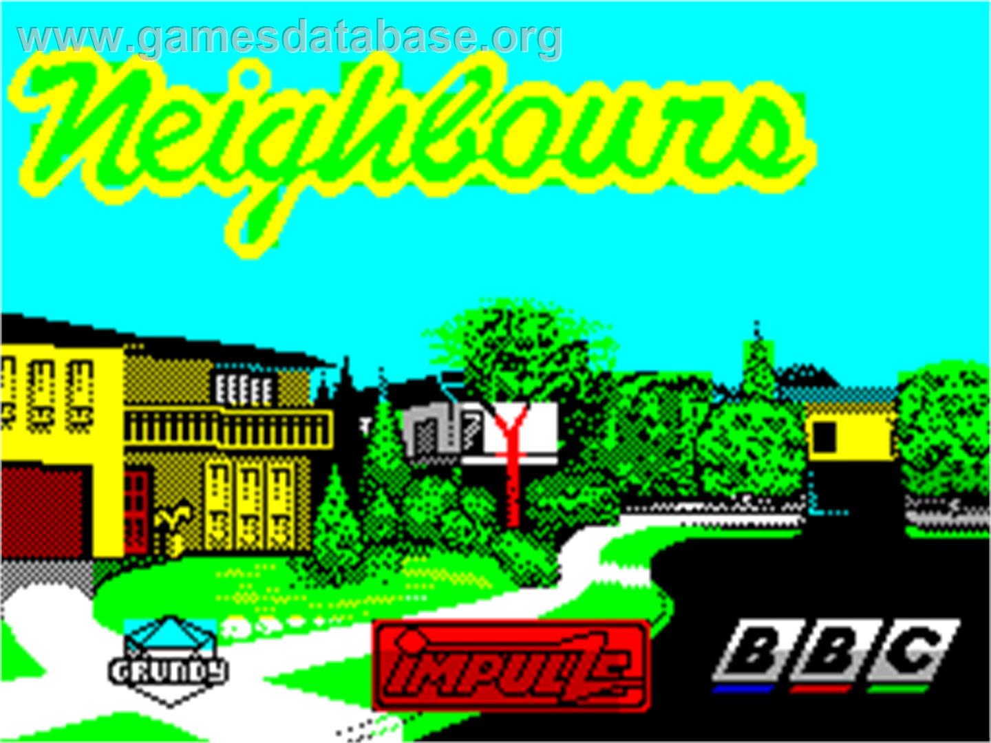 Neighbours - Sinclair ZX Spectrum - Artwork - Title Screen