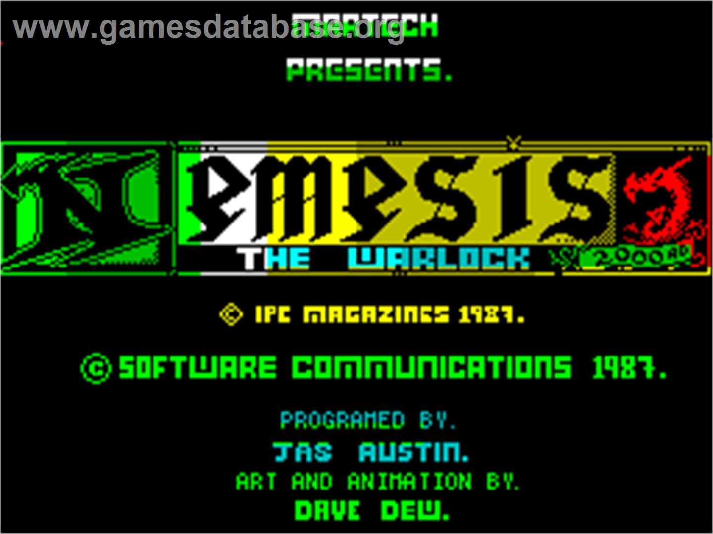 Nemesis the Warlock - Sinclair ZX Spectrum - Artwork - Title Screen