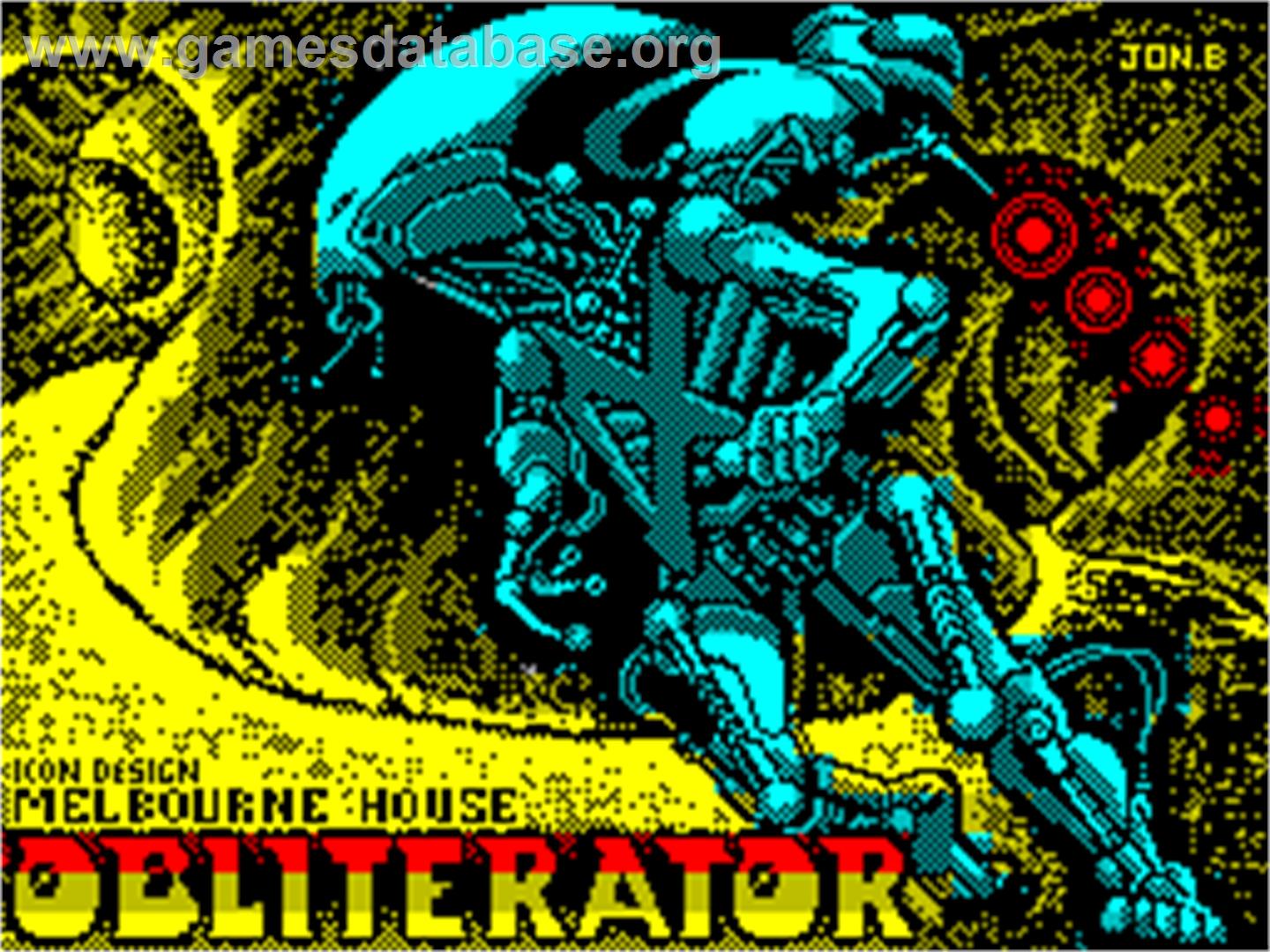 Obliterator - Sinclair ZX Spectrum - Artwork - Title Screen